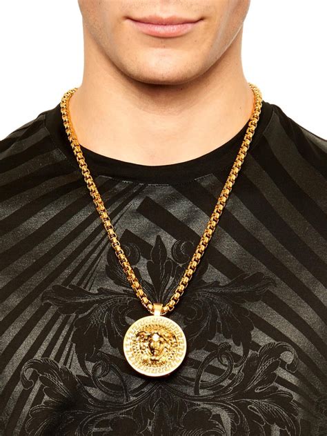 chaine versace 2 ton|Versace necklaces for men.